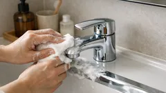 100均クリームクレンザーで蛇口の白いくもりを落とすコツと注意点