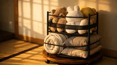 ダイソーの鉢スタンドがぬいぐるみ収納に変身、見せる収納で散らかり解決