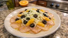 火を使わない前菜：スモークメカジキの柑橘カルパッチョ、切って和えるだけ