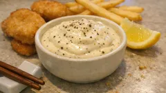 混ぜるだけで揚げ物が軽くなる：マヨ×レモンのレモンペッパーソース