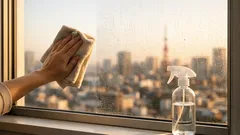 窓拭きの白いスジを消すなら精製水とマイクロファイバーが最短だった